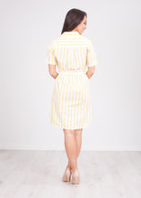 Load image into Gallery viewer, Sissy Yellow Stripe Dress - The Walk in Wardrobe