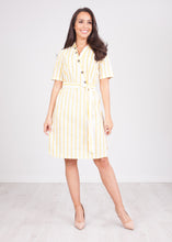 Load image into Gallery viewer, Sissy Yellow Stripe Dress - The Walk in Wardrobe