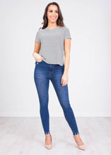 Load image into Gallery viewer, Sophia Black &amp; White Stripe T-Shirt - The Walk in Wardrobe