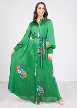 Load image into Gallery viewer, Sophia Green Floral Dress - The Walk in Wardrobe