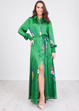 Load image into Gallery viewer, Sophia Green Floral Dress - The Walk in Wardrobe