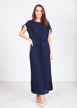 Load image into Gallery viewer, Sophia Navy Pleated Dress - The Walk in Wardrobe
