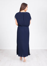 Load image into Gallery viewer, Sophia Navy Pleated Dress - The Walk in Wardrobe