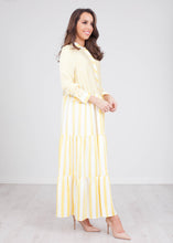 Load image into Gallery viewer, Sophia Yellow Stripe Dress - The Walk in Wardrobe