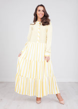Load image into Gallery viewer, Sophia Yellow Stripe Dress - The Walk in Wardrobe