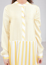Load image into Gallery viewer, Sophia Yellow Stripe Dress - The Walk in Wardrobe