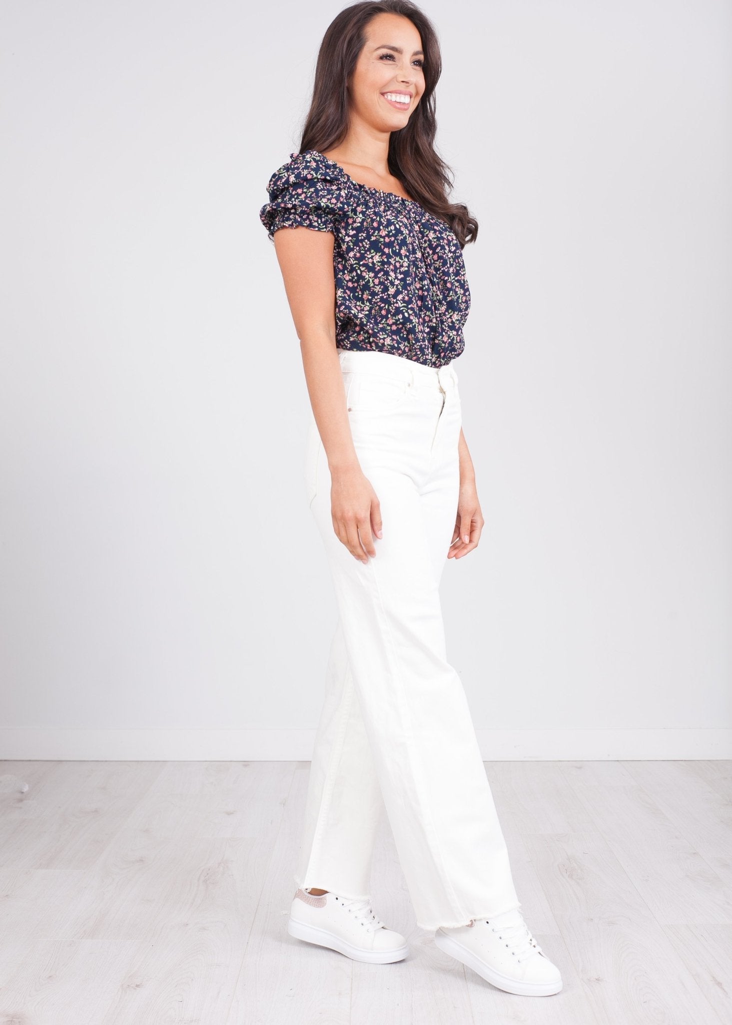 'Suzy' Cream Culotte Jeans - The Walk in Wardrobe
