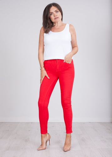 'Tanya' Red Skinny Jeans - The Walk in Wardrobe