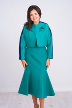 Load image into Gallery viewer, Teal Green Cropped Jacket - The Walk in Wardrobe